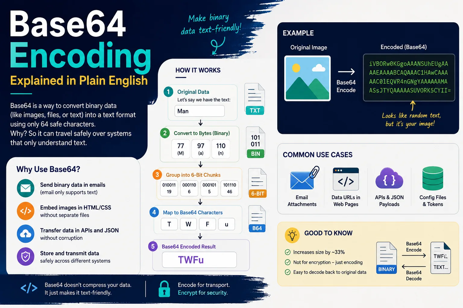 Base64 Encoding Explained in Plain English