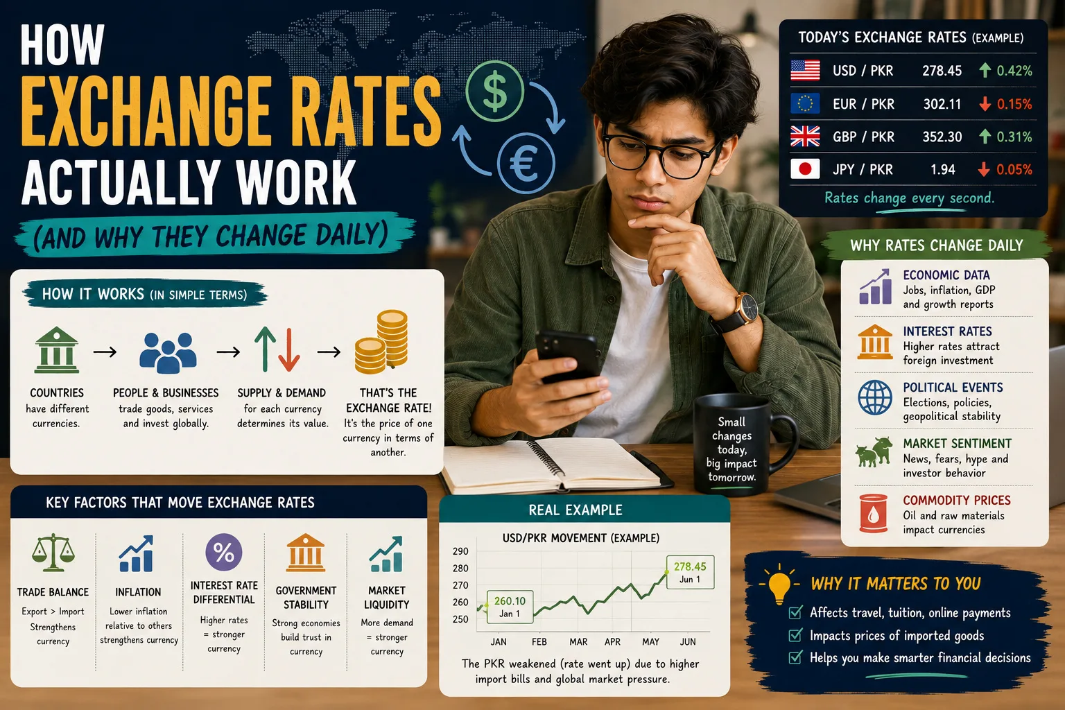 How Exchange Rates Actually Work (And Why They Change Daily)