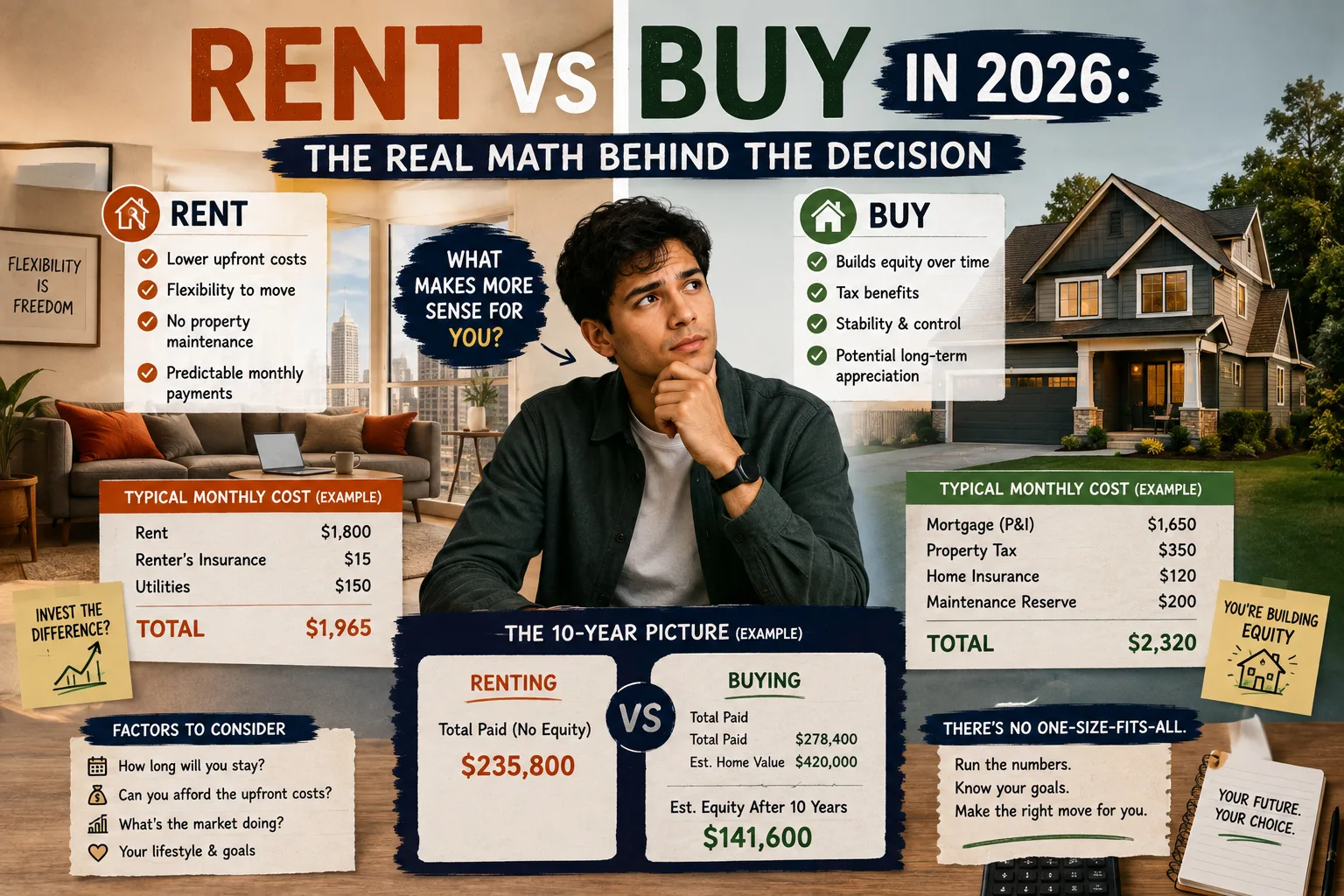 Rent vs Buy in 2026: The Real Math Behind the Decision