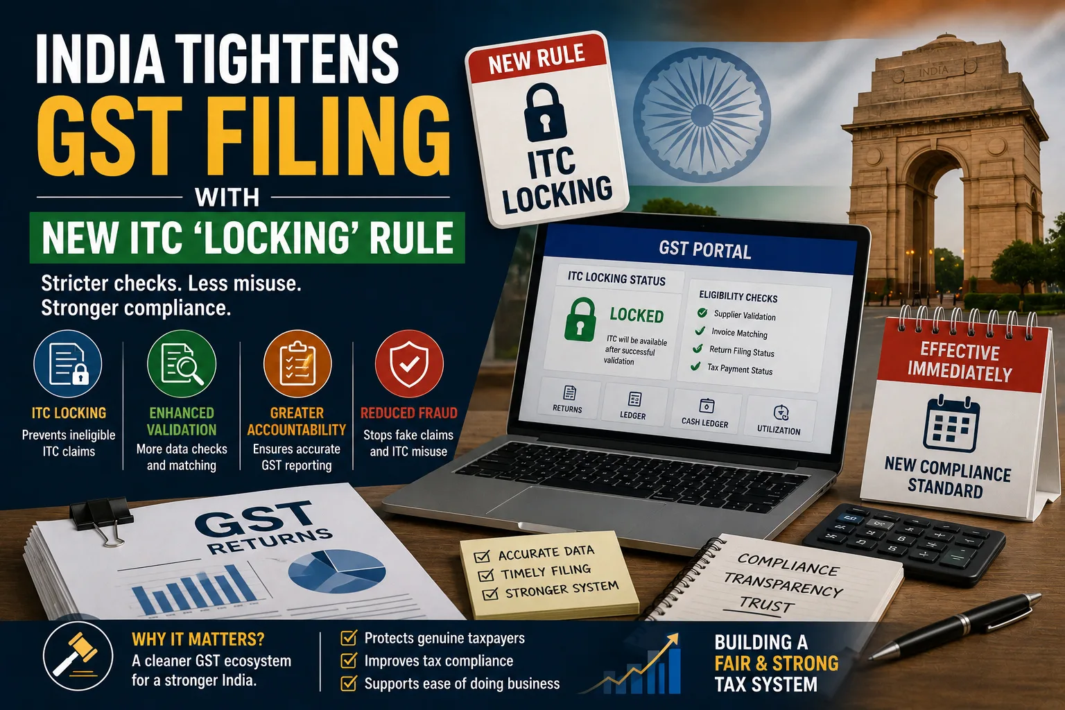 India Tightens GST Filing With New ITC 'Locking' Rule