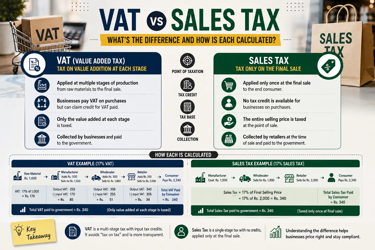 VAT vs Sales Tax: What's the Difference and How Is Each Calculated?