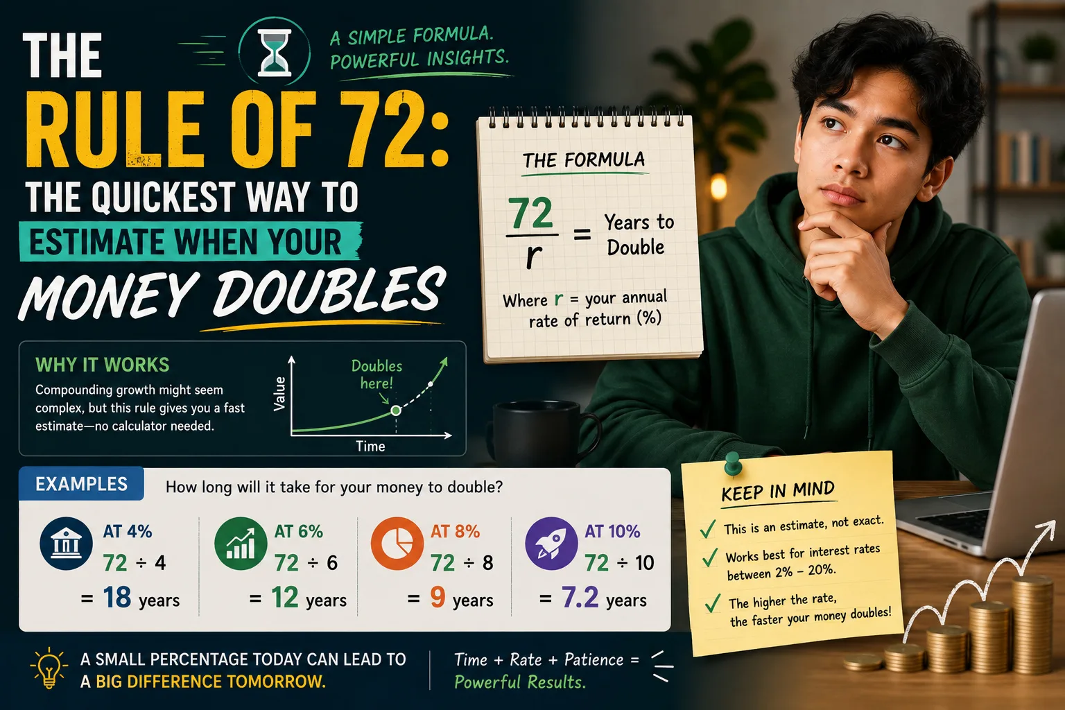 The Rule of 72: The Quickest Way to Estimate When Your Money Doubles