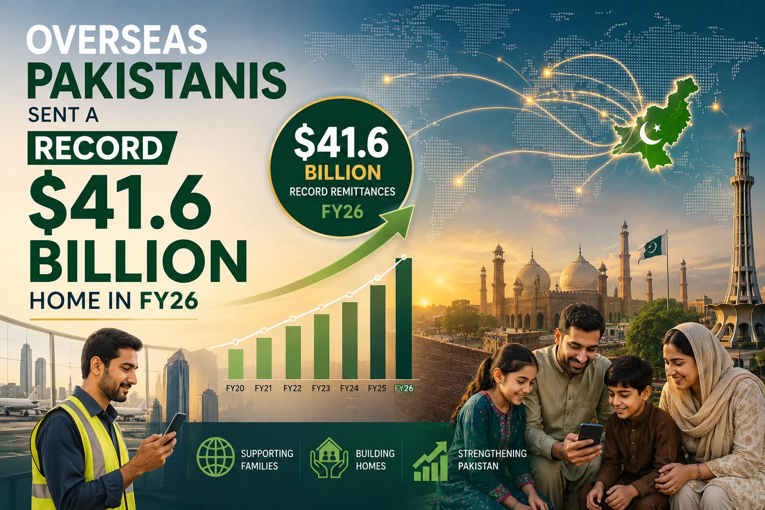 Overseas Pakistanis Sent a Record $41.6 Billion Home in FY26