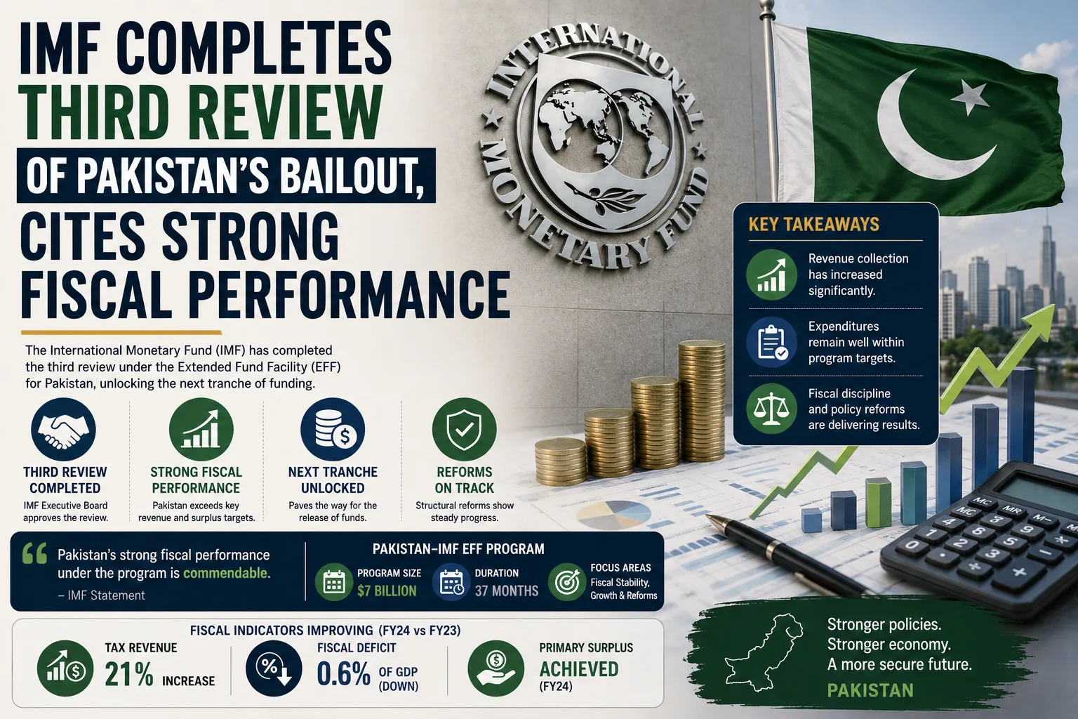 IMF Completes Third Review of Pakistan's Bailout, Cites Strong Fiscal Performance