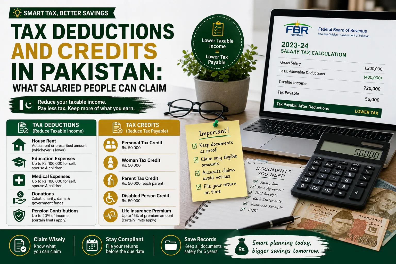 Tax Deductions and Credits in Pakistan: What Salaried People Can Claim