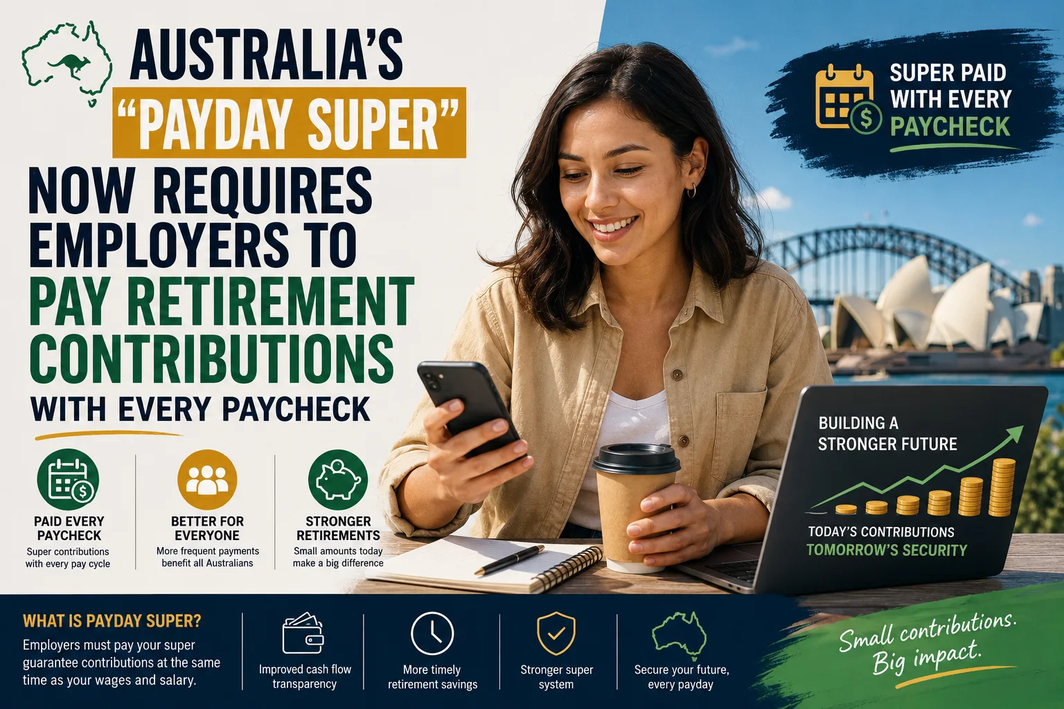 Australia's "Payday Super" Now Requires Employers to Pay Retirement Contributions With Every Paycheck